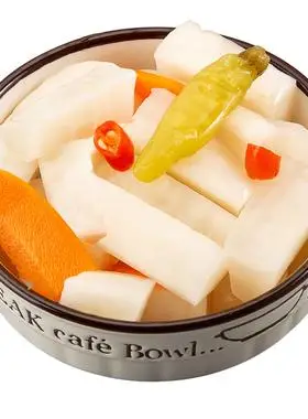 四川泡菜即食酸辣脆萝卜条湖南特产酸甜藠头下饭菜开胃萝卜皮500g