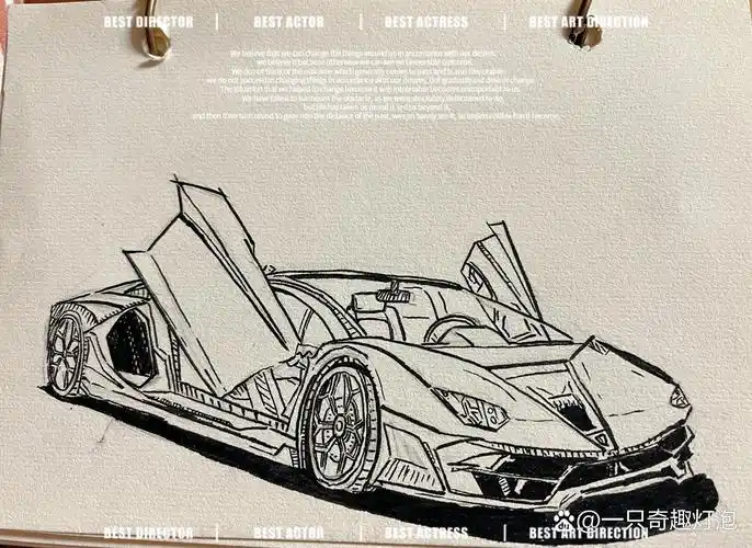 11岁小朋友的画-兰博基尼svj