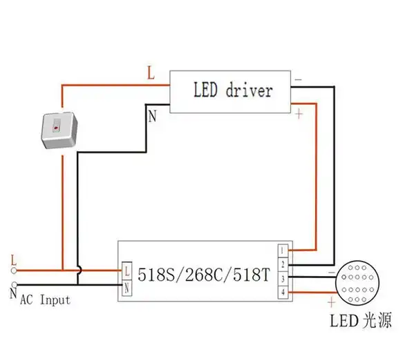 led应急电源接线图汇总