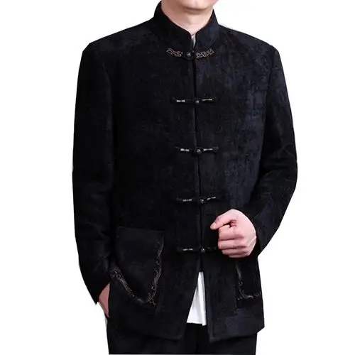 中老年男士唐装短袖夏季汉服爸爸中国风上衣盘扣爷爷民族服装中式