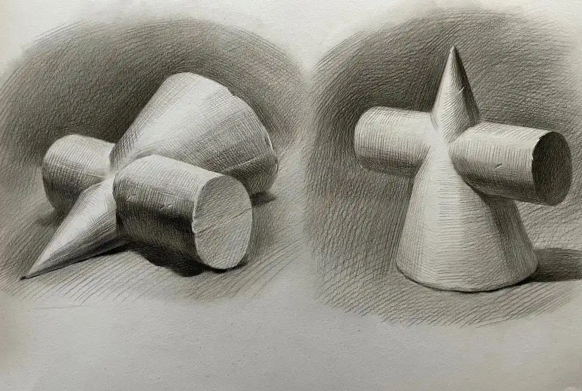 近期单个几何体练习.#素描正方体 #素描圆 - 抖音