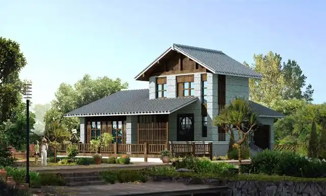 150平日式木架二层别墅设计图地下一层还有室内温泉