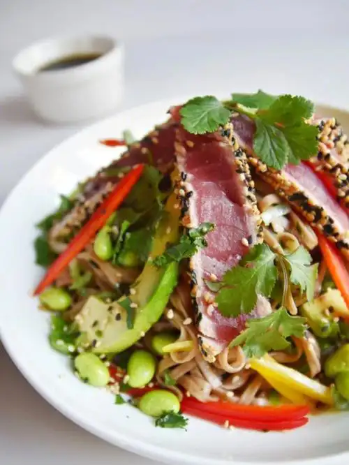 神仙吃法嫩煎金枪鱼沙拉低卡减脂01