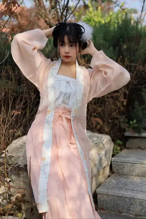 碧玉原创夏款汉女超仙宋对襟长褙直袖夏季清爽汉服