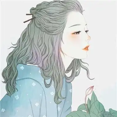 唯美小清新手绘女生头像2021爱情从来都不是一个人的事情