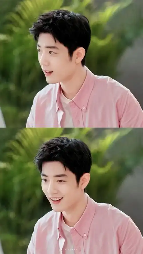 笑嘻嘻的桃桃99#肖战直播##肖战粉色衬衫