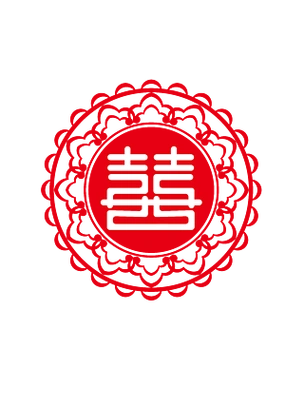 红色渐变囍字中式婚礼喜庆双喜花纹纹理底纹