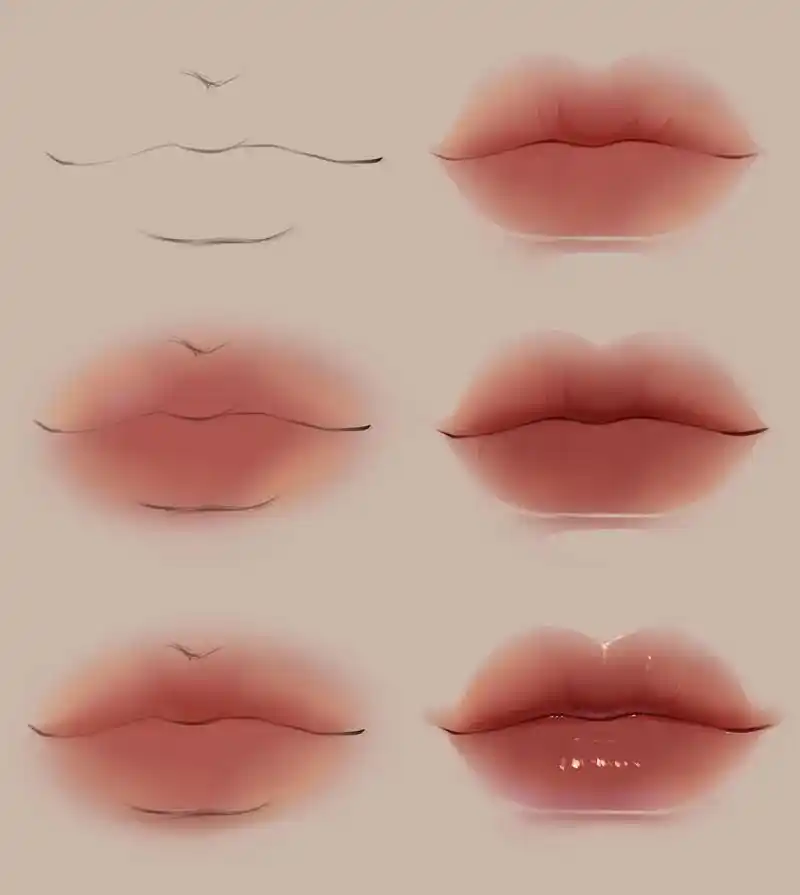 用procreate怎么画嘴唇#ipad画画#绘画教程 #零 - 抖音