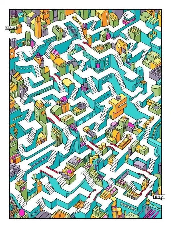 超高难度的魔鬼迷宫图