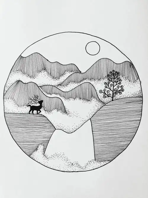 简单易学风景画(简单易上手的线条风景画)(6)