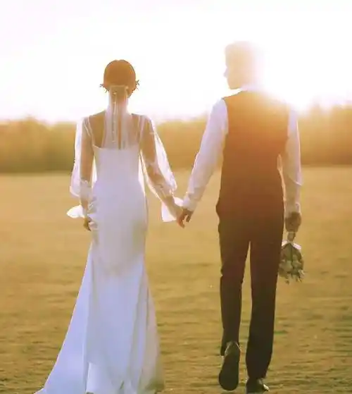 浪漫婚纱背景图片大全,唯美浪漫婚纱背影图片