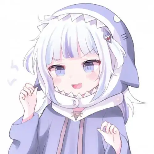 二次元动漫头像女可爱呆萌梦幻蓝色系2021最新