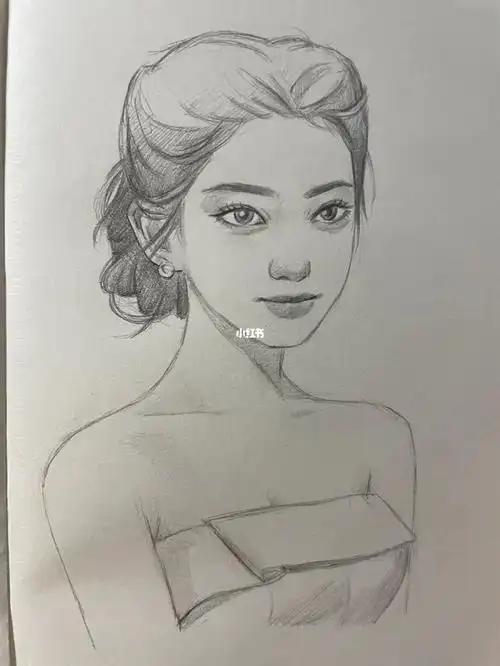 一起画美女吧步骤图