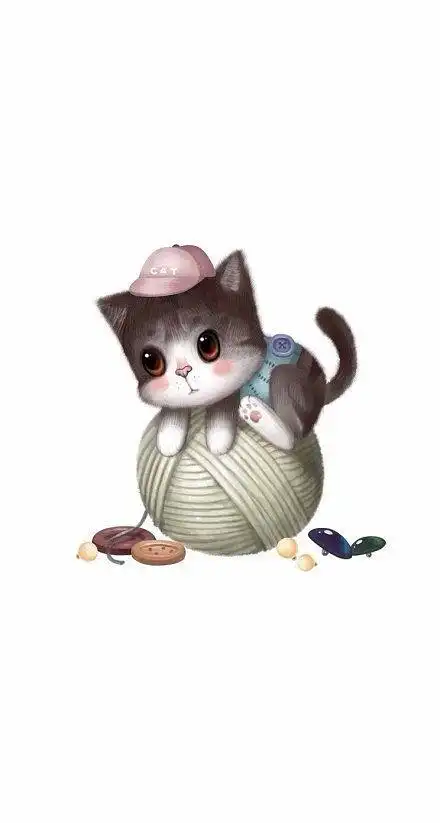 超软超q的猫咪手绘插画每只都萌翻了ε15296116з