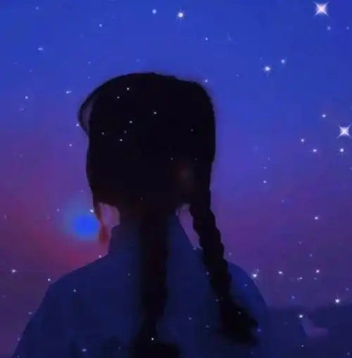 好看的头像图片女生真人梦幻星空