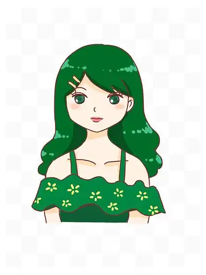 卡通可爱女孩小熊姐姐3450矢量温柔的可爱姐姐59738唯美小清新治愈系