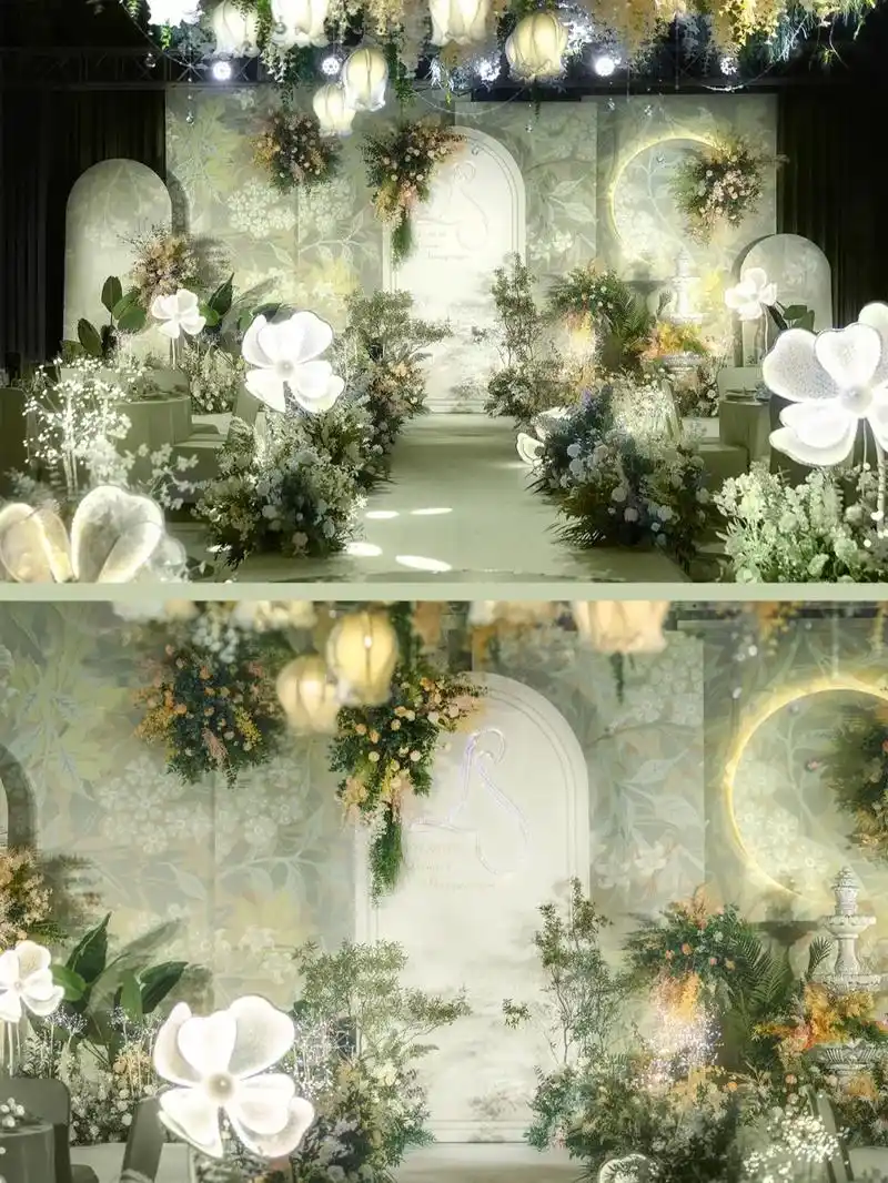 《铃兰轻语》婚礼色系:牛油果绿十香槟色 - 抖音