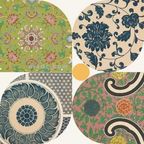 中国传统纹样花纹绘画素材