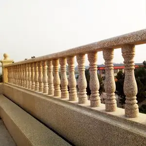 欧式大理石阳台护栏花岗岩石材栏杆黄金麻花瓶柱楼梯扶手宝瓶柱子