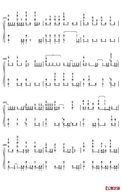 i luv u钢琴简谱-数字双手-刘宪华4