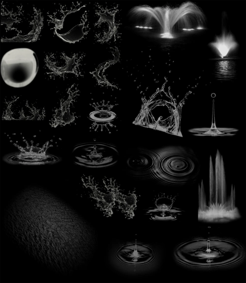 水不同形状效果元素图片