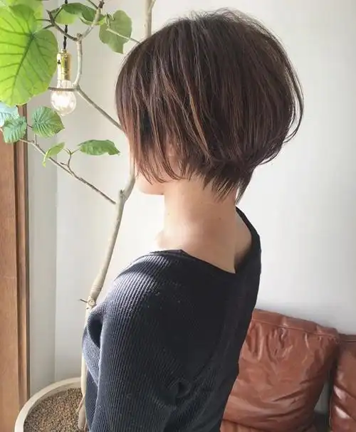 女士短发背面图片大全,短发图片,发型图片