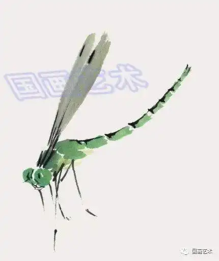 写意蝴蝶,蜻蜓画法范例