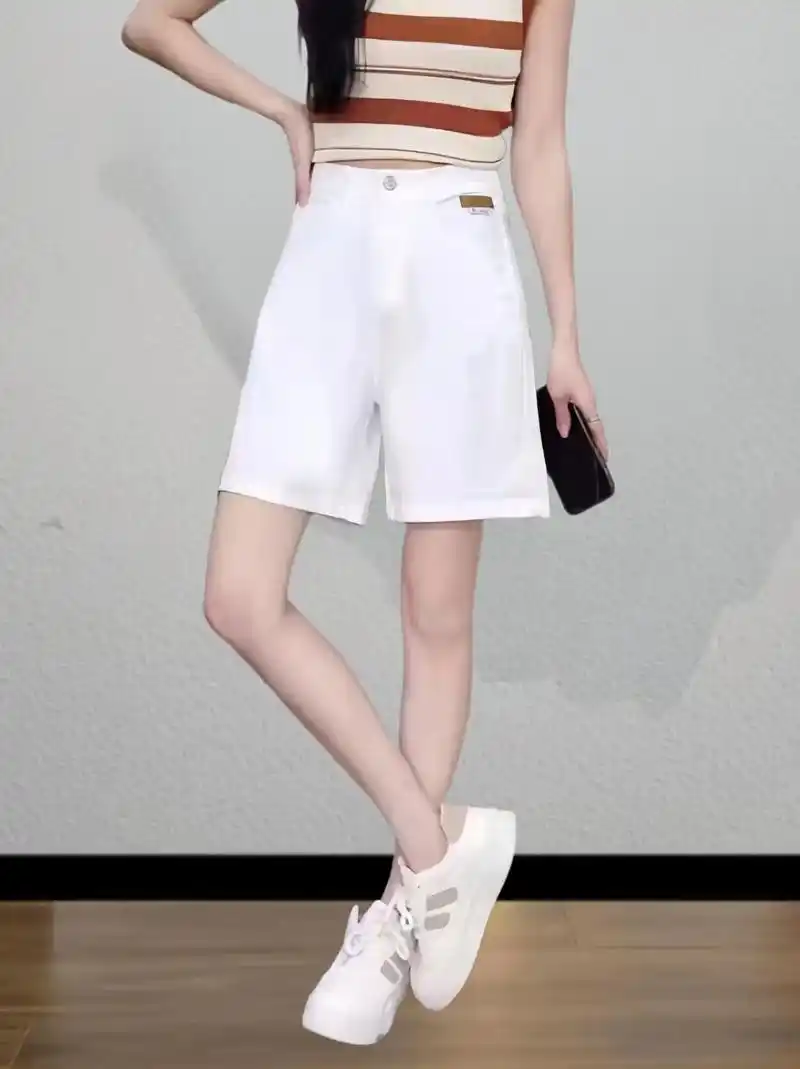 五分短裤女夏季透气a字版高腰百搭宽松显瘦