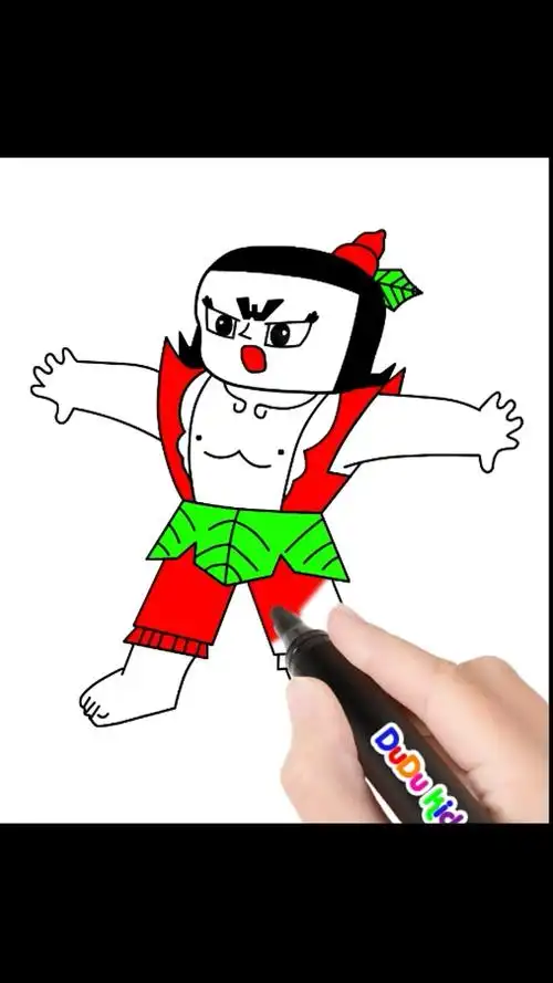 葫芦娃#怎样画葫芦娃兄弟简笔画宝宝学画画卡通绘画少儿一步一步檬貂