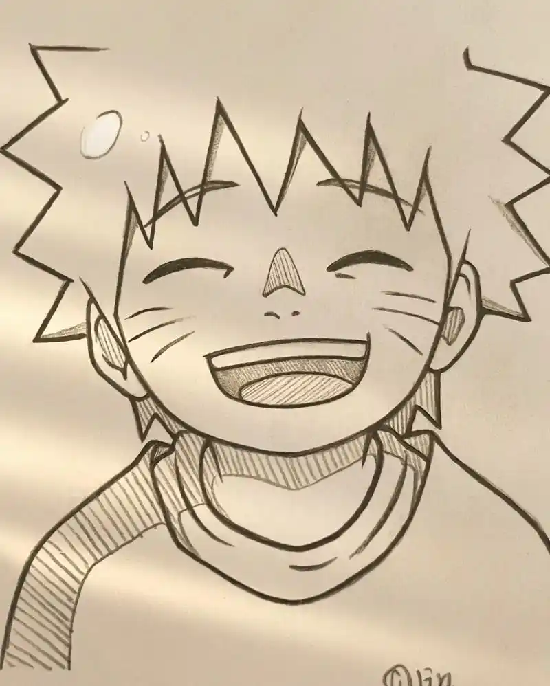 漩涡鸣人绘画过程"抱歉我来晚了,不过,英雄都是晚一步登场的啊 - 抖音