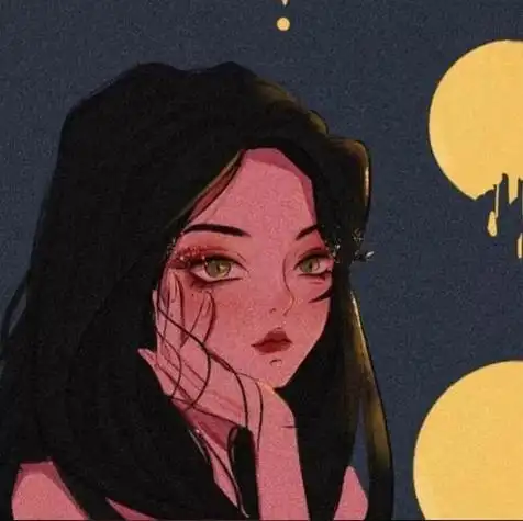 手绘高冷霸气女生头像