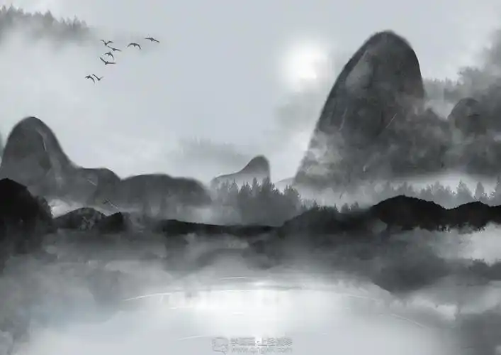 古风场景之山水的画法