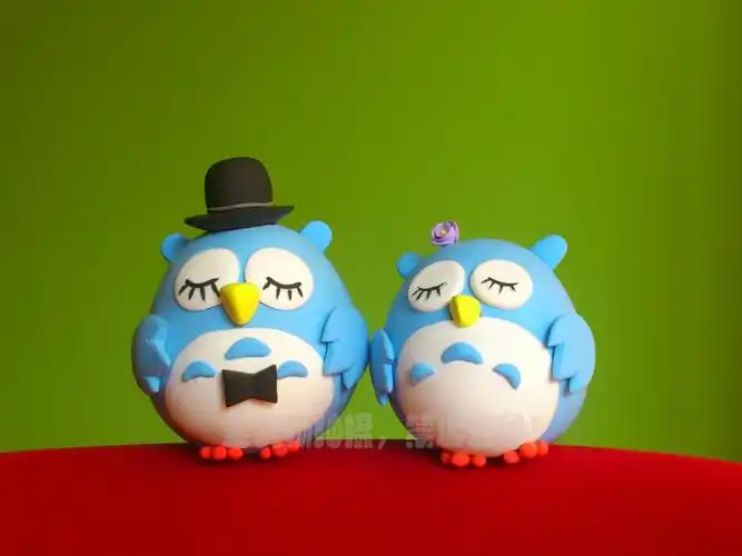 粘土情侣对偶,萌萌哒~~淘宝店铺:lily老师的百宝箱