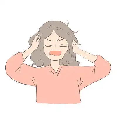 烦恼女孩卡通手绘人物情绪烦恼png素材