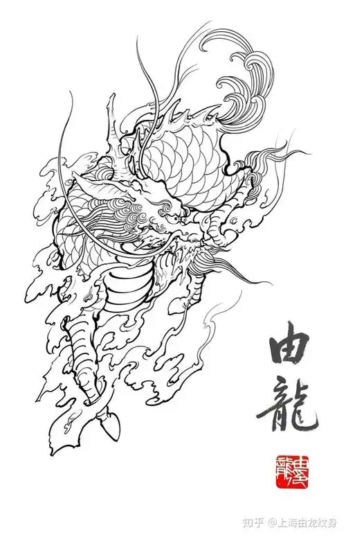 原创麒麟纹身手稿 - 知乎