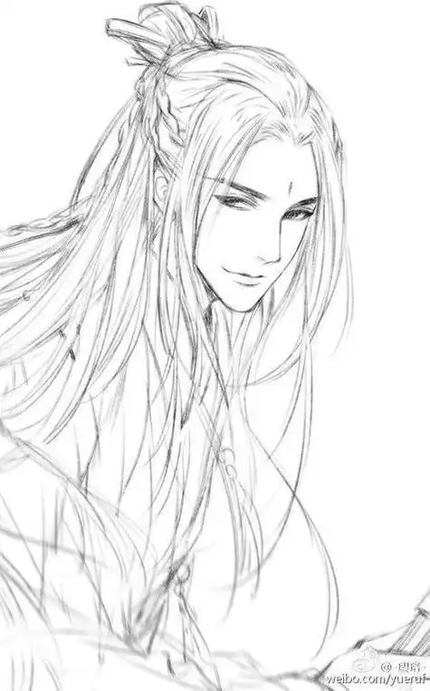 古装简笔画人物的画法古装男手绘简笔画古代人物简笔画法古风男生侧脸