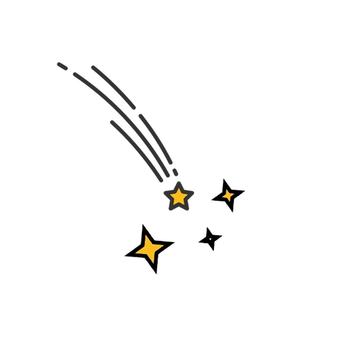 简约可爱卡通流星免抠素材