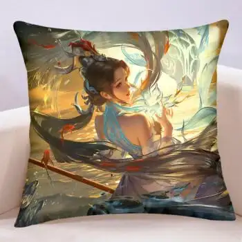 王者荣耀抱枕 王者荣耀李信一念神魔谋世之战灼热之刃抱枕靠垫新皮肤