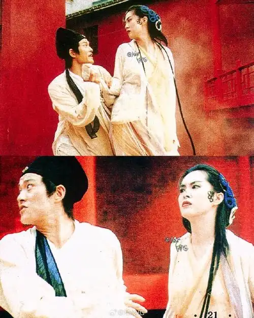 的摄魄之娆,白素贞和小青侧卧依偎,仰望紫醉金迷的天宇的主海报视觉