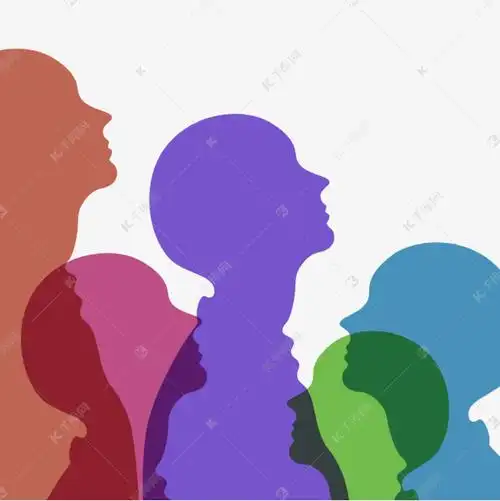 抽象人脸重叠图案