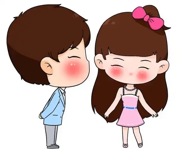 成年世界里的真相猪表情条漫人物水彩四格漫画标签q版萌情侣时尚插画