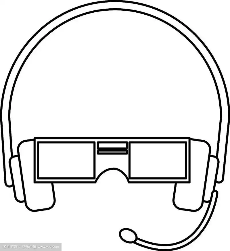 vr虚拟现实眼镜简单的平面图标