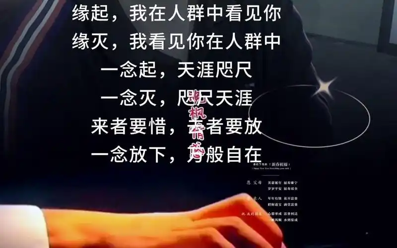 缘起,我在人群中看见你 缘灭,我看见你在人群中.