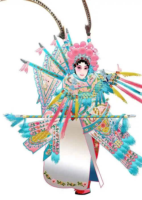 刀马旦武旦京剧人物矢量插图 - 原创作品 - 站酷(zcool)