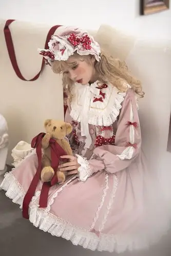 尾款小波op页面可爱爱波点灯灯芯绒秋冬lolita洛丽塔