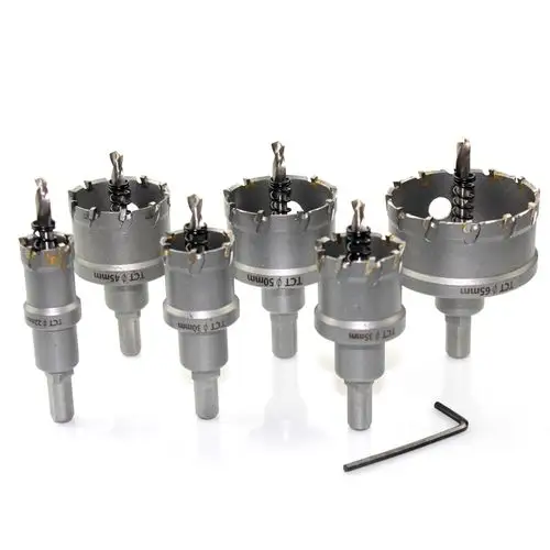 合金开孔器金属钢板厚铁板扩孔不锈钢钻头镀钛中心钻铝盒套装