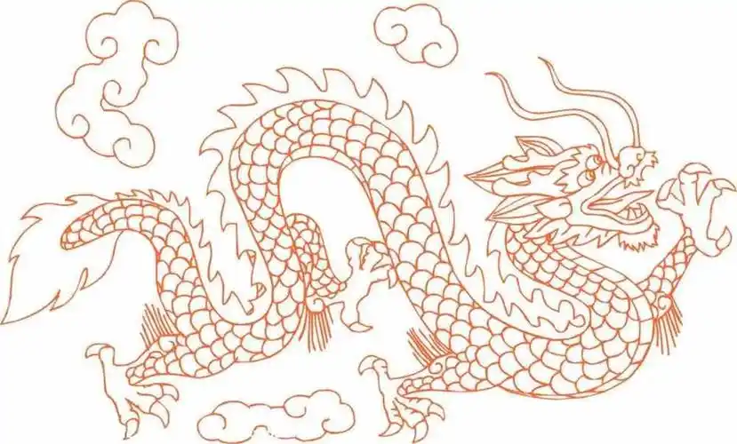 蜡笔画,龙的,图片,儿童画