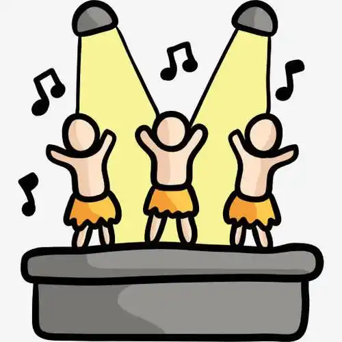 舞台上跳舞的人们