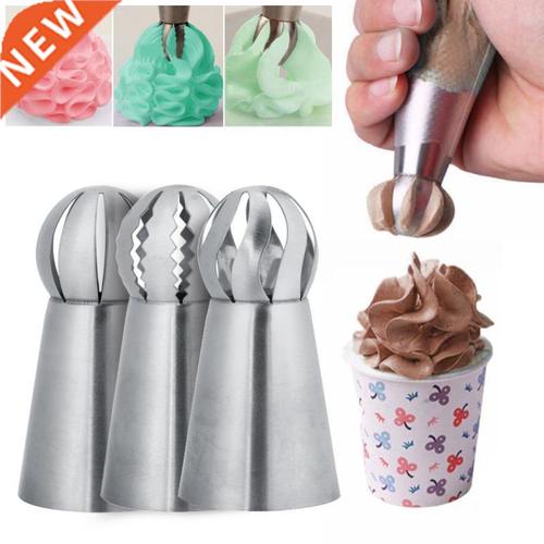 3pcs/set cream decorating mouths torch flower icing piping