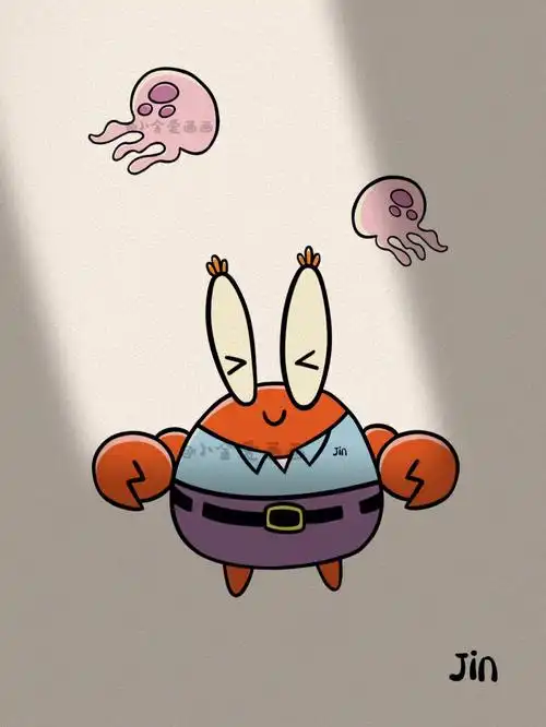 原创|海绵宝宝简笔画|蟹老板简笔画教程